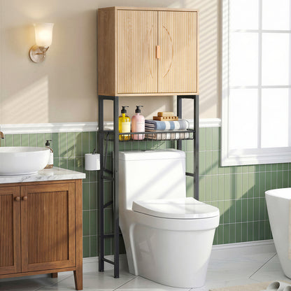 Wave Panel Bathroom Vanity with Sink, Modern Bathroom Cabinet with Storage, Space-Saving Vanity Unit