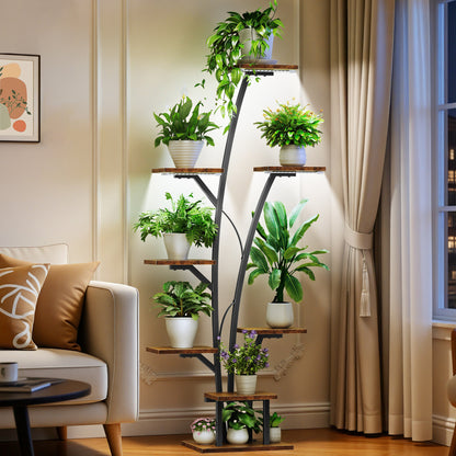 Biemlerfn Plant Stand with Grow Light, Perfect for Living Rooms and Offices