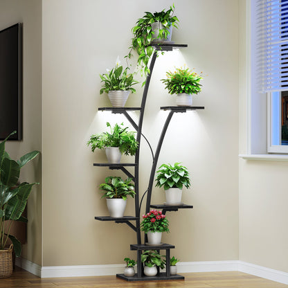 Biemlerfn Plant Stand with Grow Light, Perfect for Living Rooms and Offices