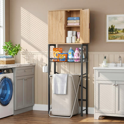 Wave Panel Bathroom Vanity with Sink, Modern Bathroom Cabinet with Storage, Space-Saving Vanity Unit