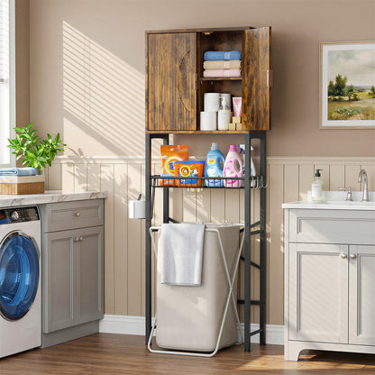 Wave Panel Bathroom Vanity with Sink, Modern Bathroom Cabinet with Storage, Space-Saving Vanity Unit