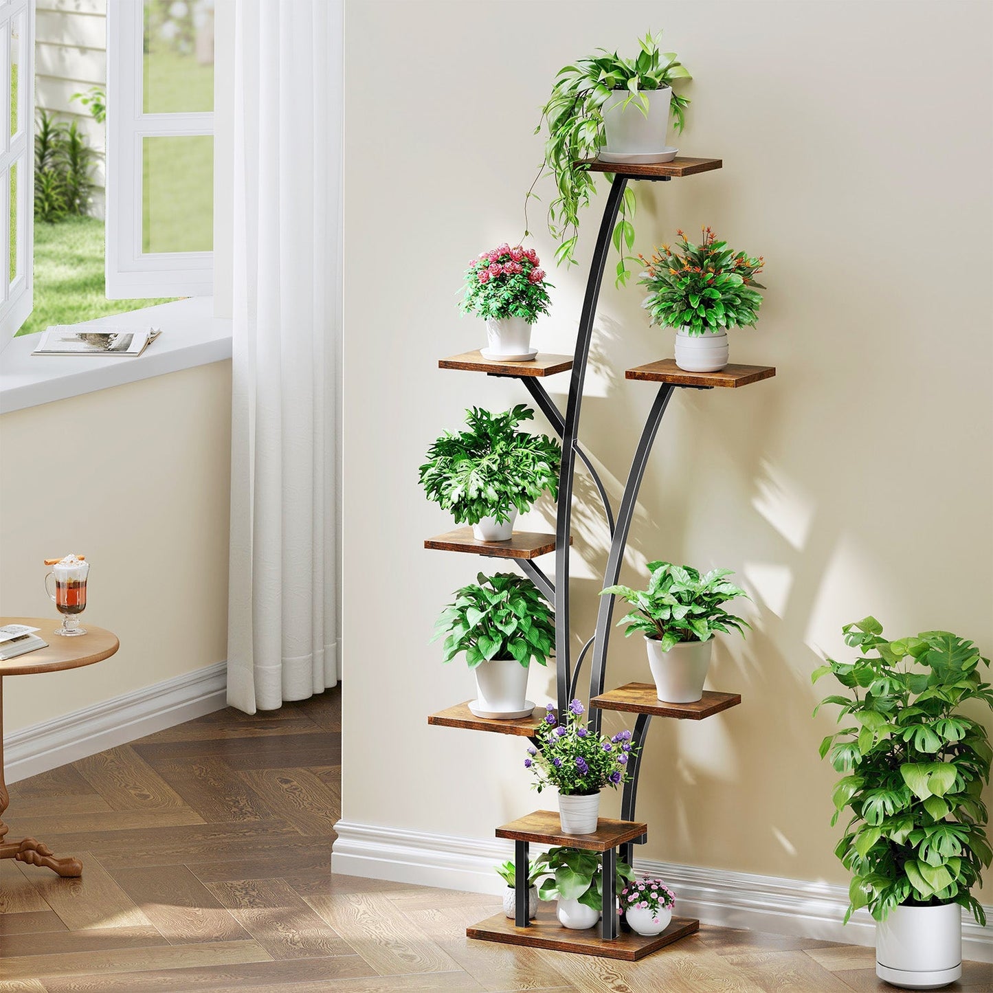 Biemlerfn Plant Stand with Grow Light, Perfect for Living Rooms and Offices