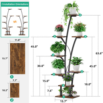 Biemlerfn Plant Stand with Grow Light, Perfect for Living Rooms and Offices
