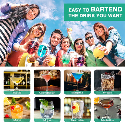 Biemlerfn Bartender Kit, 25-Piece Cocktail Shaker Set Stainless Steel Bar Tools