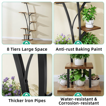Biemlerfn Plant Stand with Grow Light, Perfect for Living Rooms and Offices