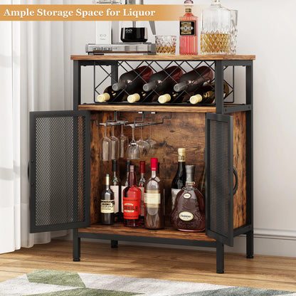 Biemlerfn Wine Bar Cabinet, Coffee Bar Buffet Cabinet with Storage