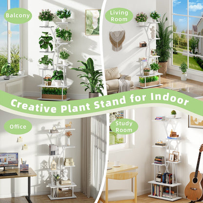 Biemlerfn Plant Stand with Grow Lights, 67" Tall Plant Shelf Indoor