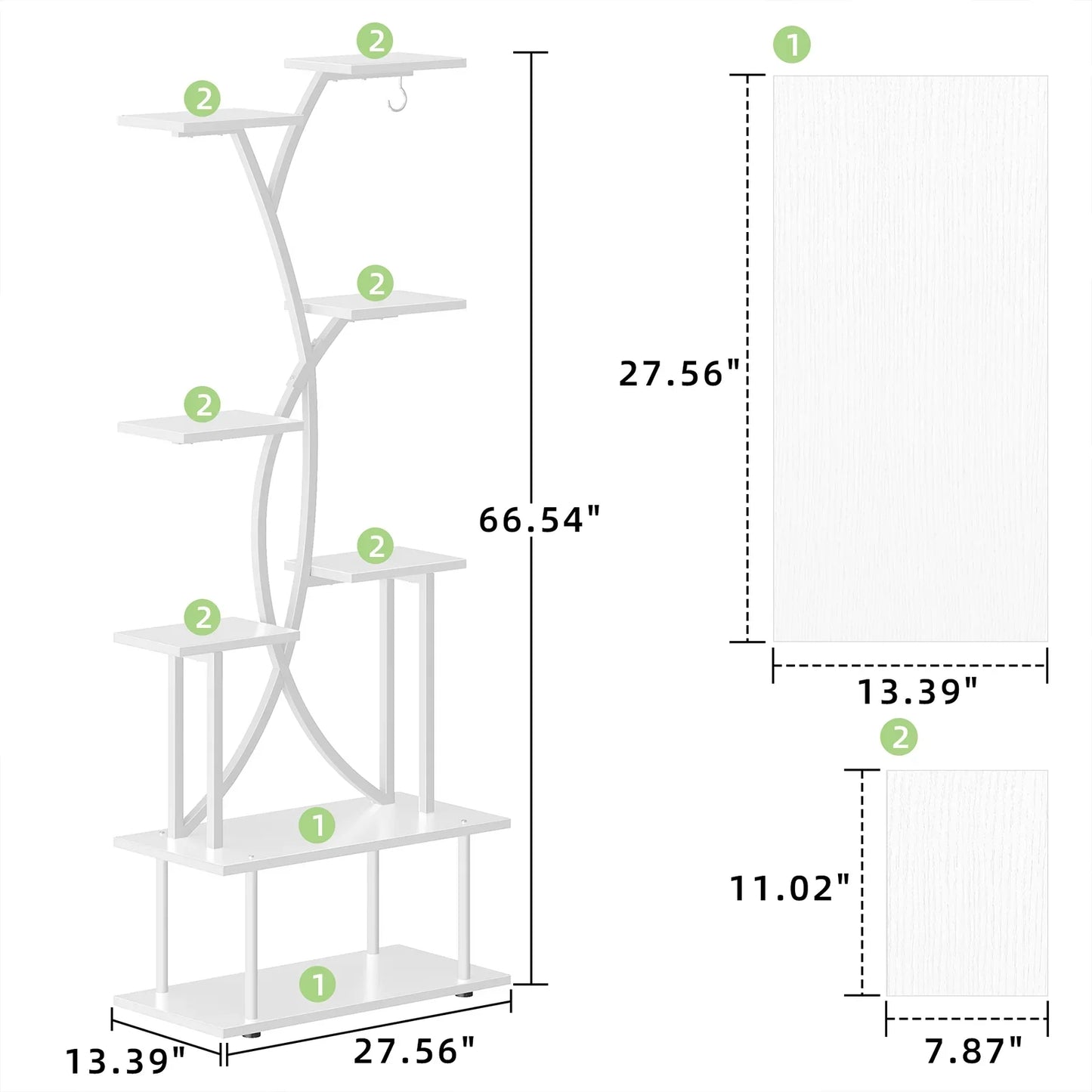 Biemlerfn Plant Stand with Grow Lights, 67" Tall Plant Shelf Indoor