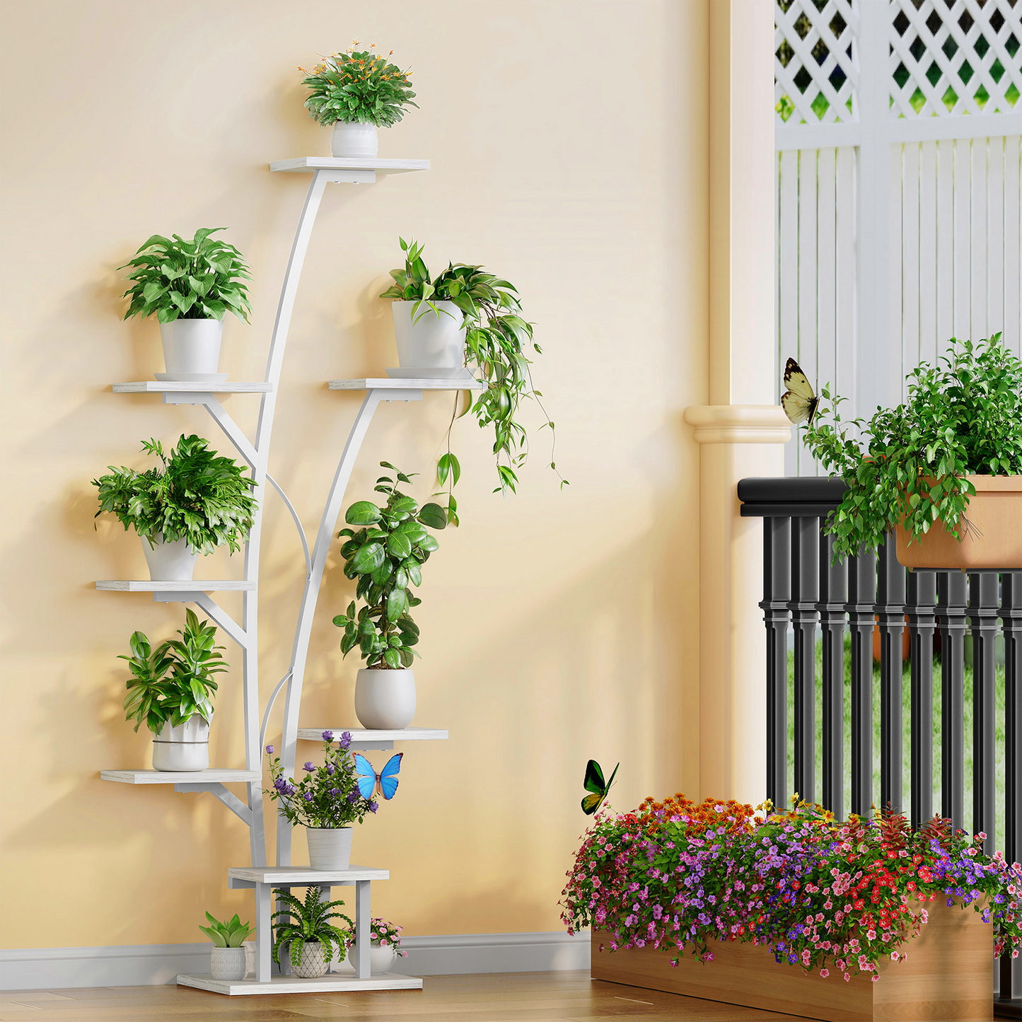 Biemlerfn Plant Stand with Grow Light, Perfect for Living Rooms and Offices