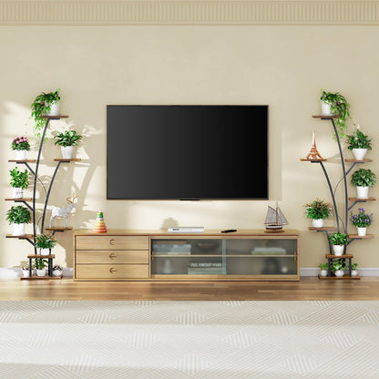 Biemlerfn Plant Stand with Grow Light, Perfect for Living Rooms and Offices