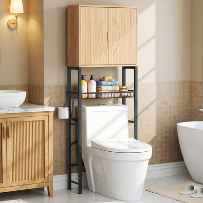 Wave Panel Bathroom Vanity with Sink, Modern Bathroom Cabinet with Storage, Space-Saving Vanity Unit